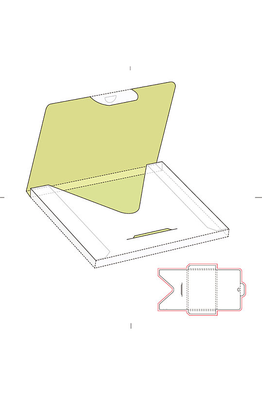ai包装盒刀版图设计盒型展开图模切刀模刀线模板