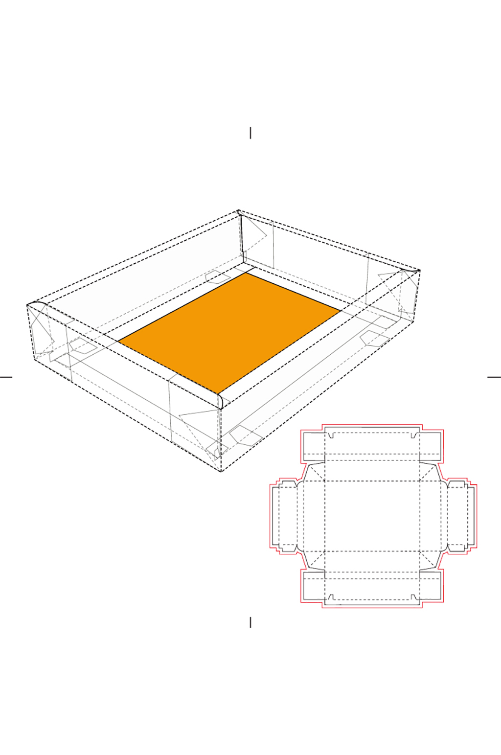 包装盒刀版图设计盒型展开图模切刀模刀线模板