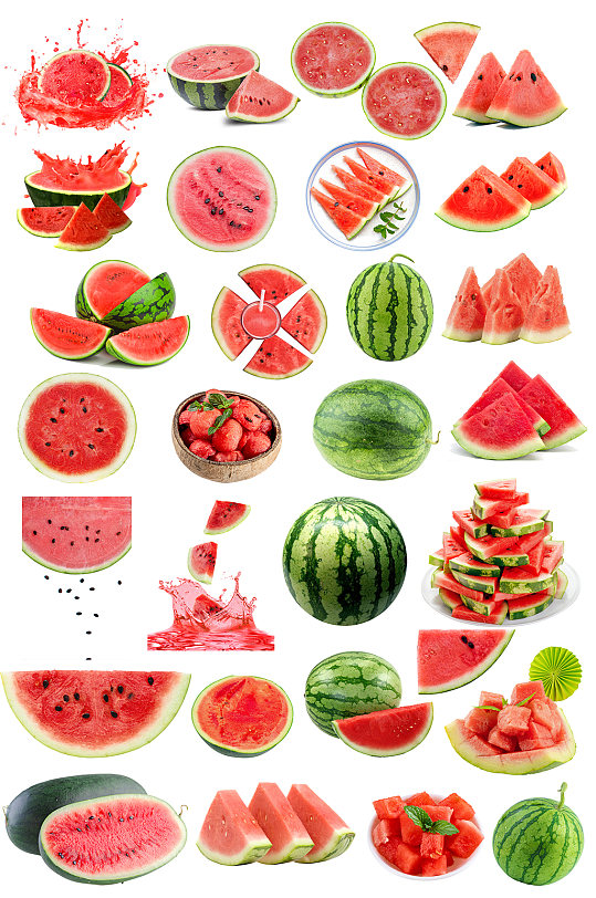 西瓜免扣元素素材psd-众图网