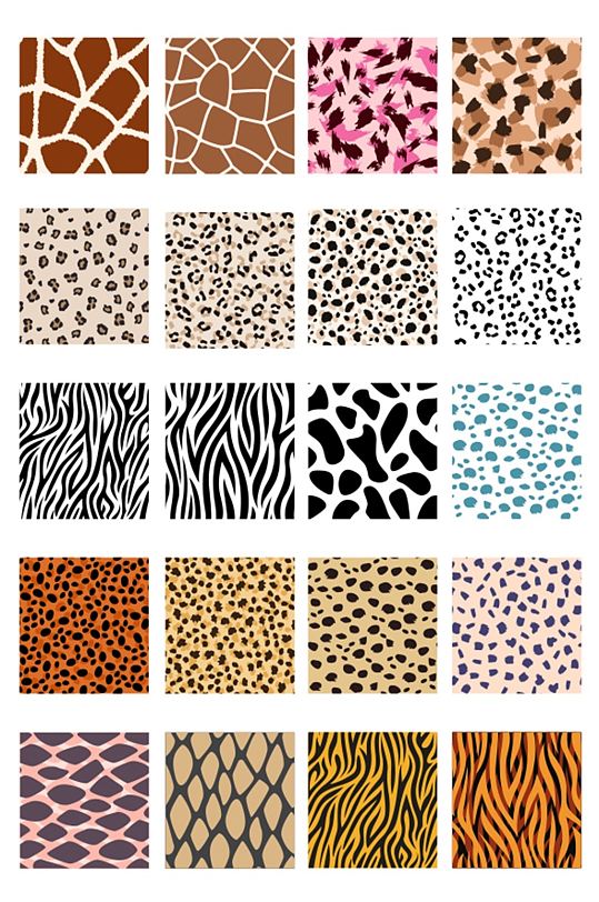 斑马纹奶牛纹动物皮肤纹汇总