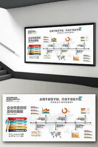 企业年度目标宣传展板
