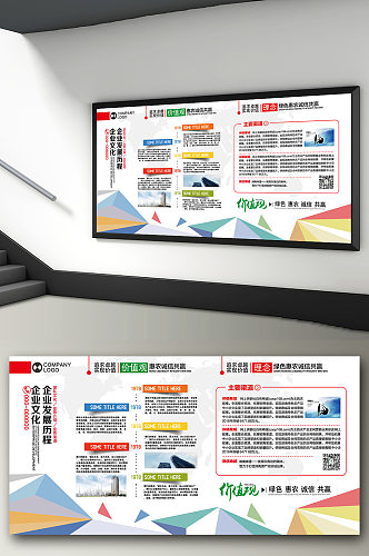 企业发展历程宣传展板