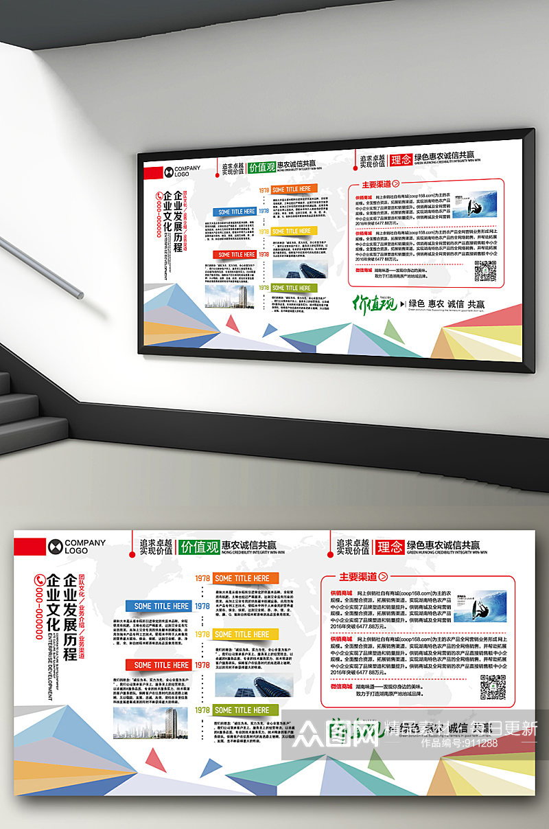 企业发展历程宣传展板素材