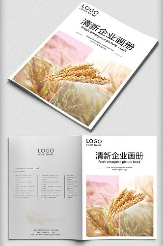 清新农业画册宣传册封面封底