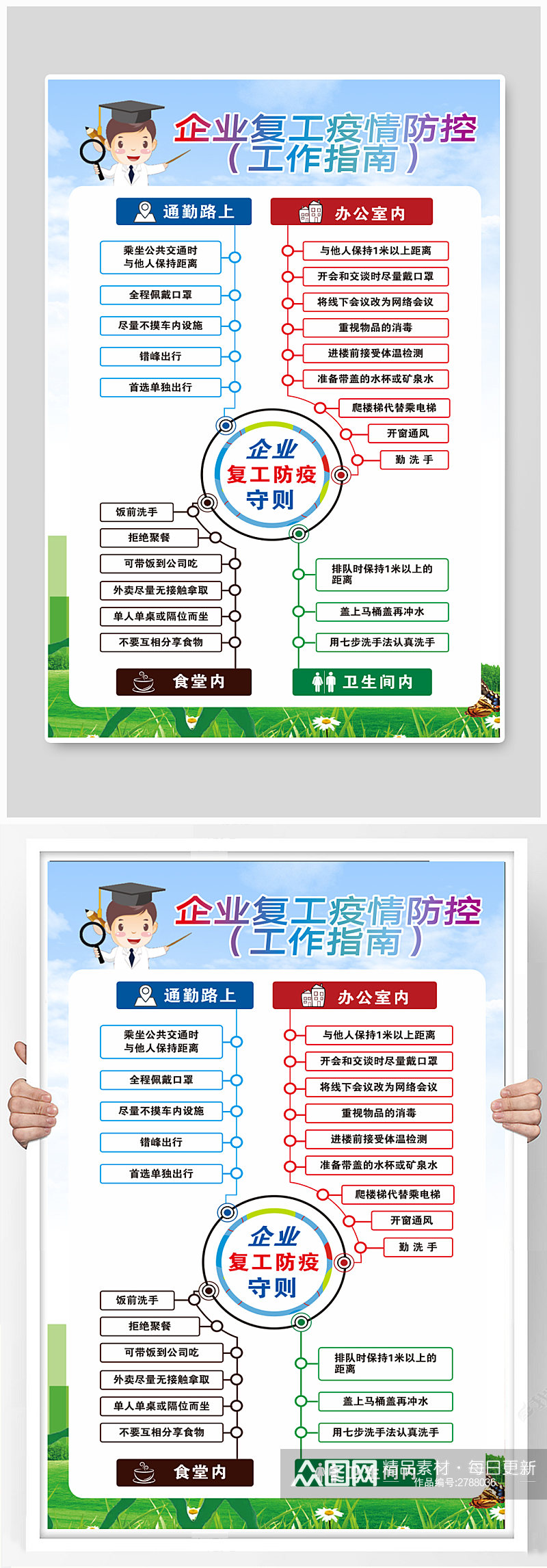 疫情企业返工复工海报素材