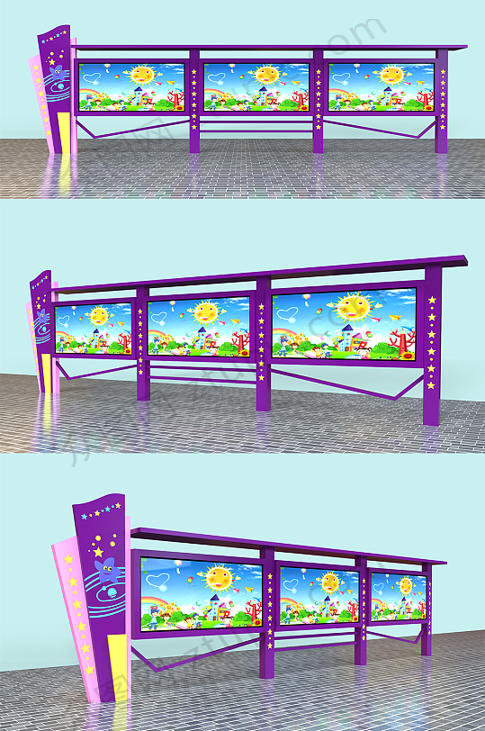 幼儿园小学校园宣传栏公开栏-众图网