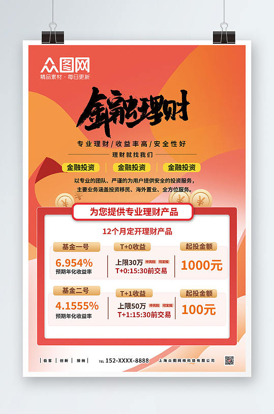 銀行金融理財(cái)產(chǎn)品宣傳海報(bào)