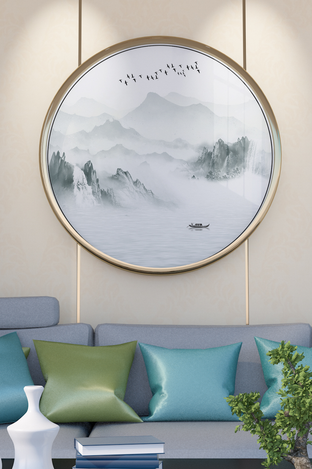 中式水墨风格装饰画素材