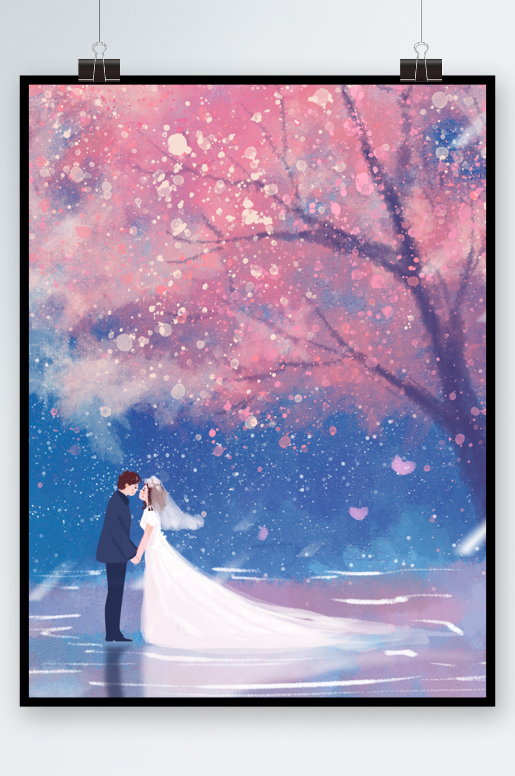 卡通结婚漫画装饰画素材