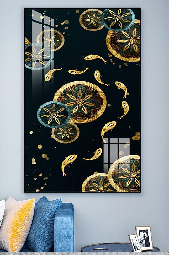 九鱼年轮艺术创意装饰画