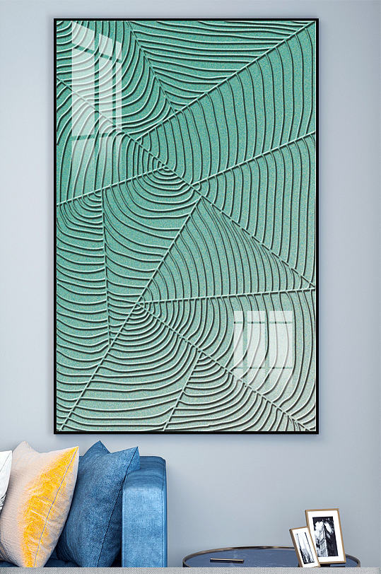 新中式几何线条装饰画图片-新中式几何线条装饰画设计素材-新中式几何