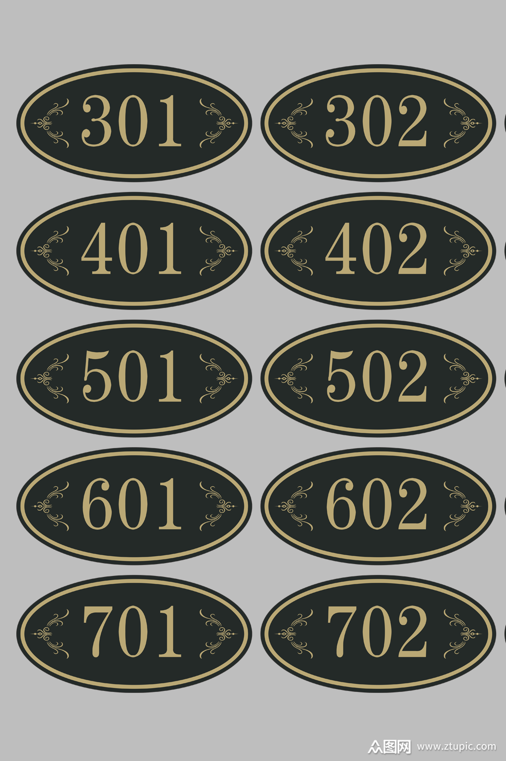 房号门牌标识设计模板下载-编号3430078-众图网