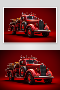 创意消防车交通工具图片
