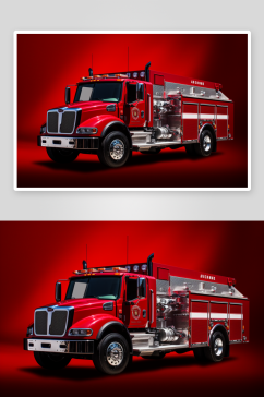 创意消防车交通工具图片