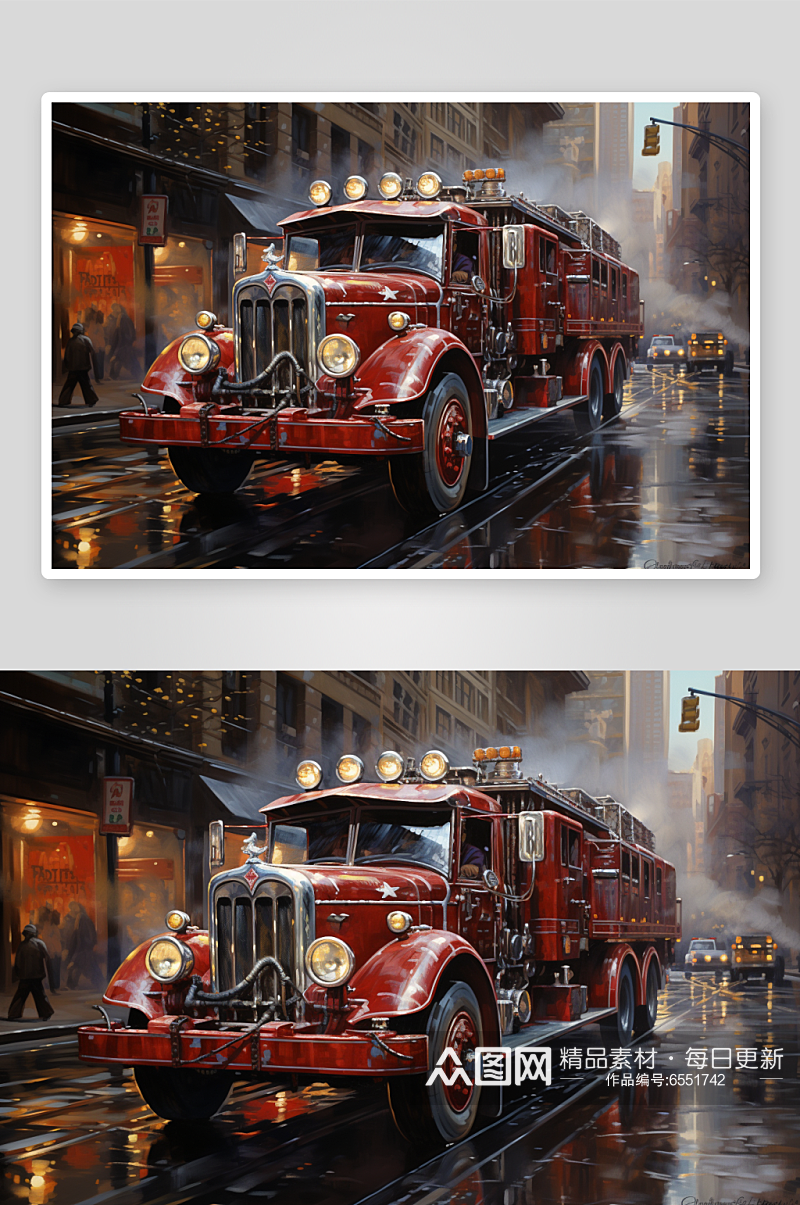 高清消防车交通工具图片素材