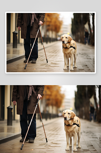 残疾人视力障碍盲人摄影图