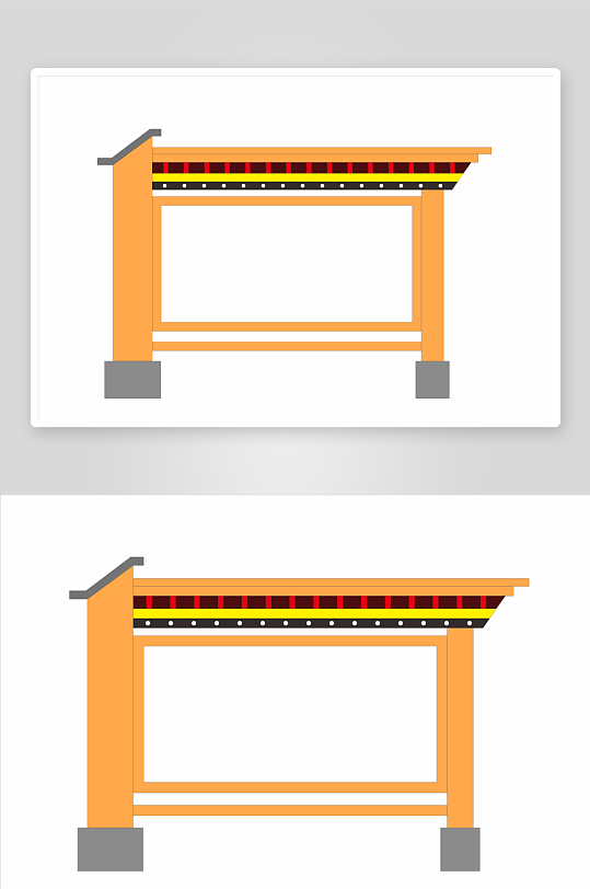 藏式宣传栏户外宣传栏-众图网