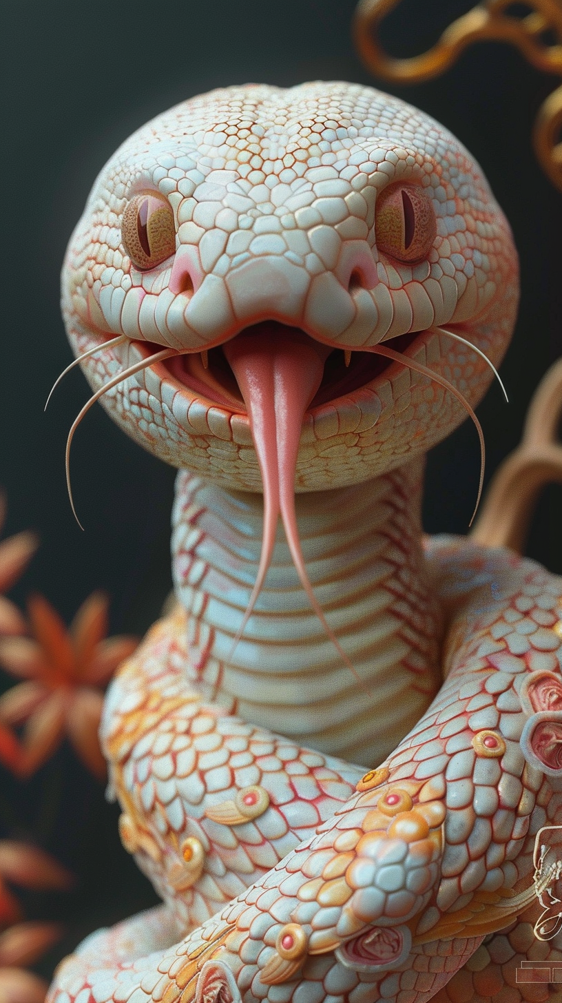 3D新年服飾蛇年素材素材