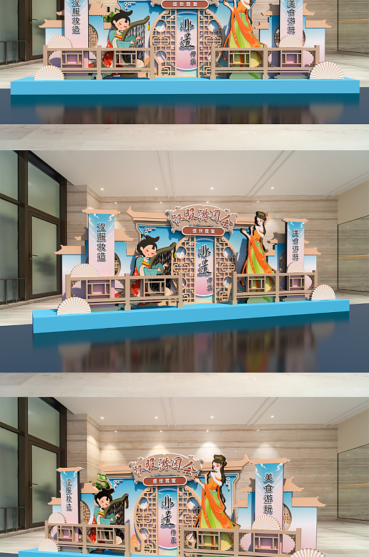 中国传统非遗文化展美陈-众图网