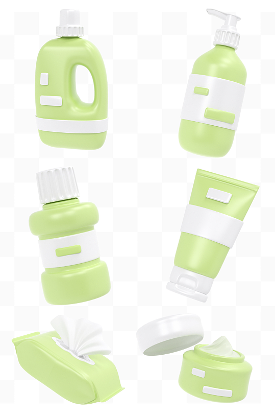 C4D电商消耗品日用品3D立体素材-众图网