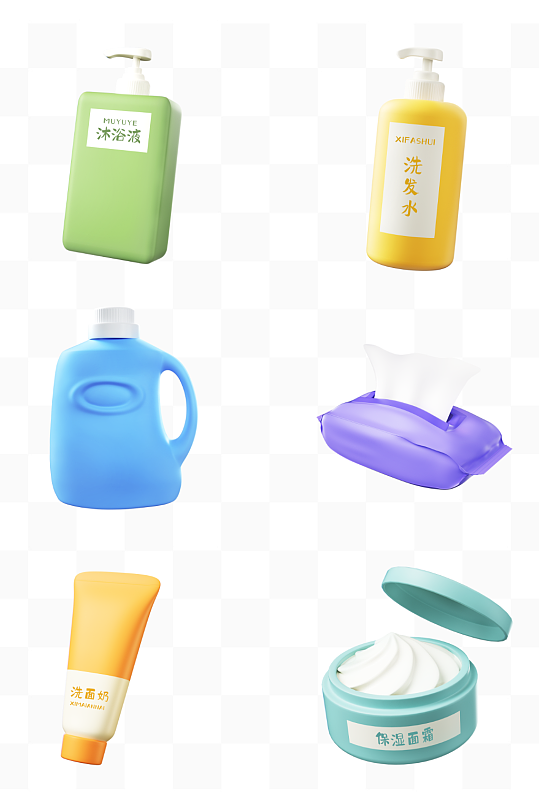 3D电商洗涤用品素材-众图网