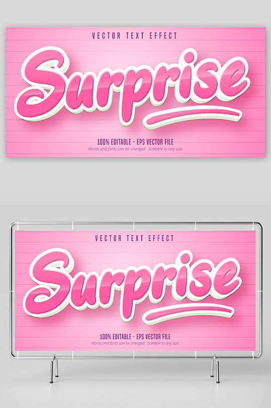 矢量卡通字体样机-众图网