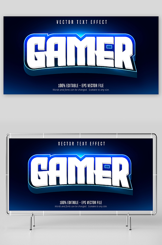 矢量卡通字体样机-众图网