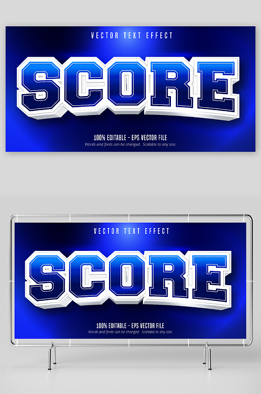 矢量卡通字体样机-众图网