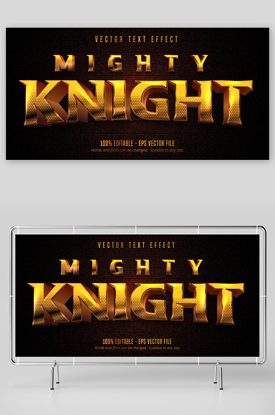 矢量卡通字体样机-众图网