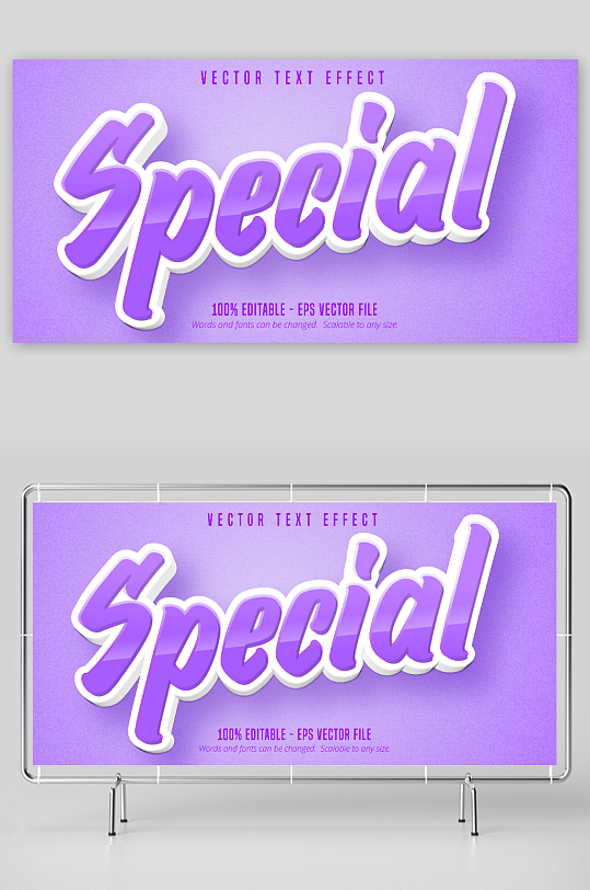 矢量卡通字体样机-众图网