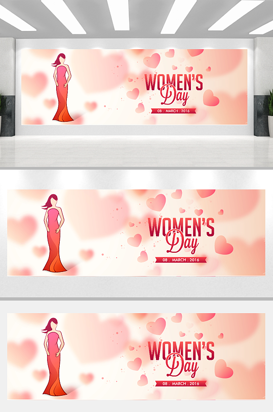 矢量手绘妇女节插画-众图网