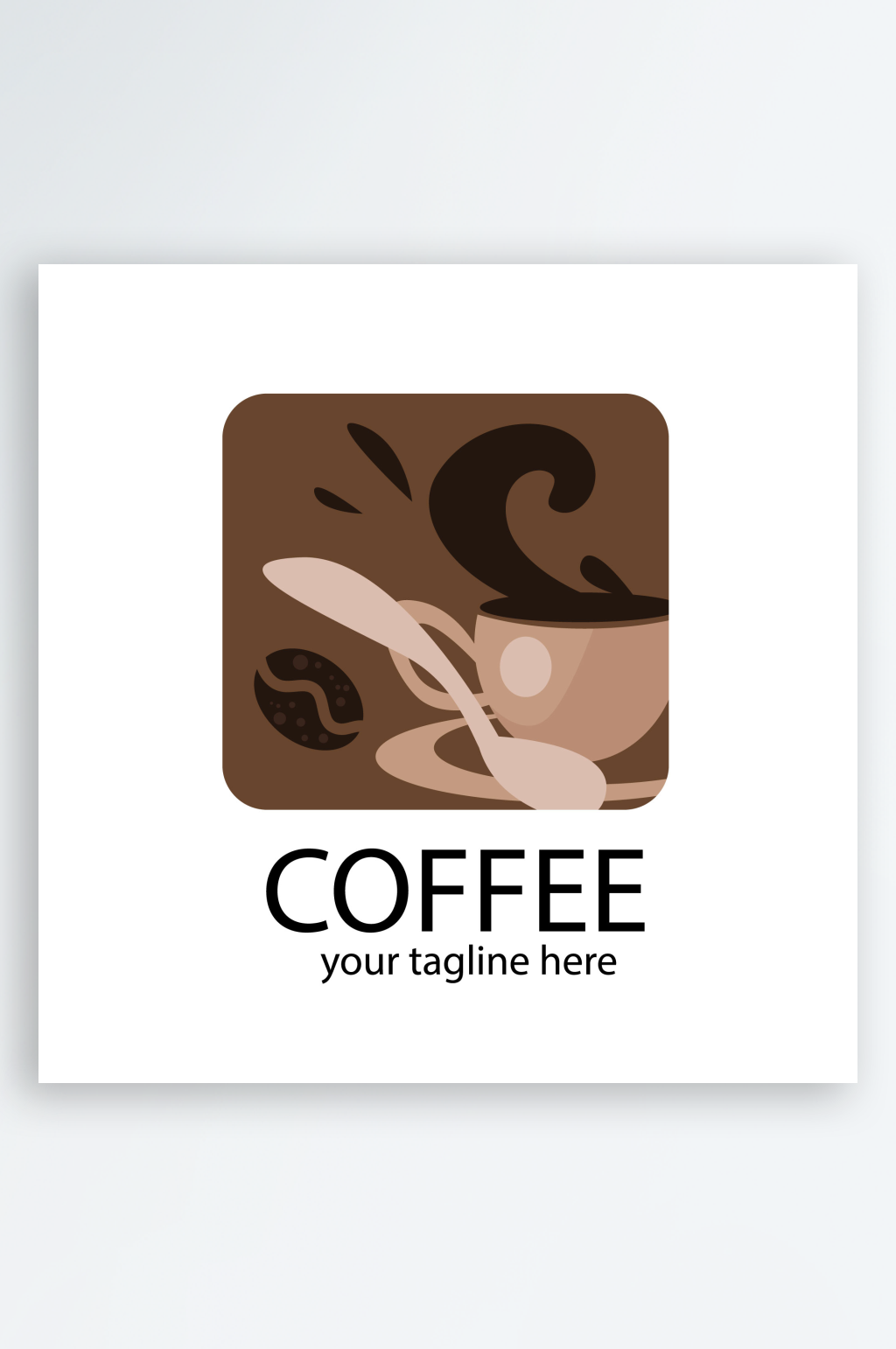 矢量卡通咖啡馆logo素材