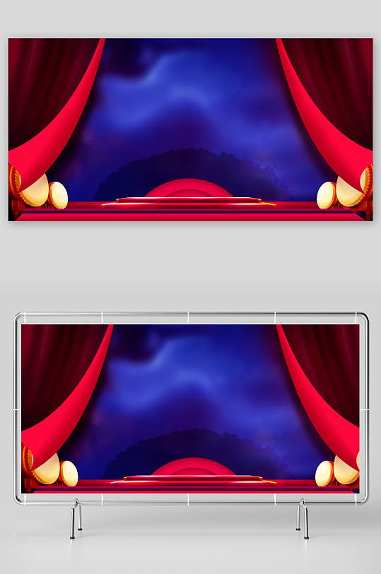 新年舞台幕布场景-众图网