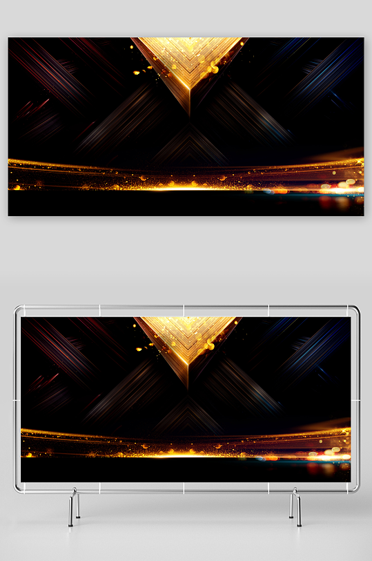 黑色企业年会背景-众图网