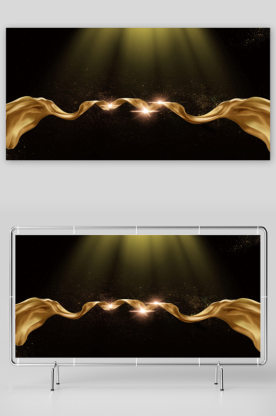 时尚黑金年会背景-众图网