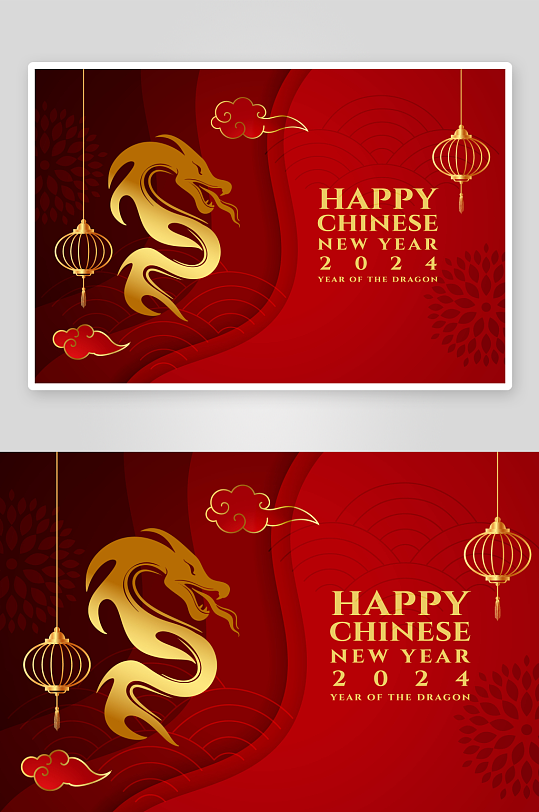 红色新年春节背景-众图网