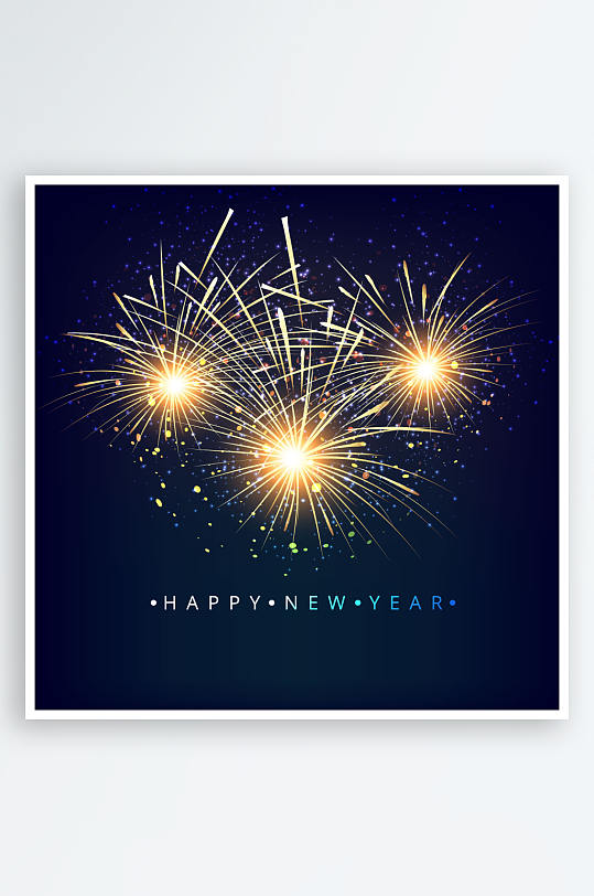新年烟花绽放背景-众图网