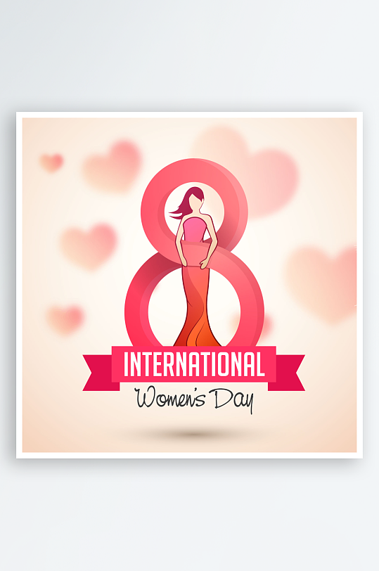 矢量手绘妇女节插画-众图网