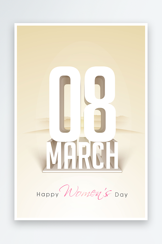 矢量手绘妇女节插画-众图网