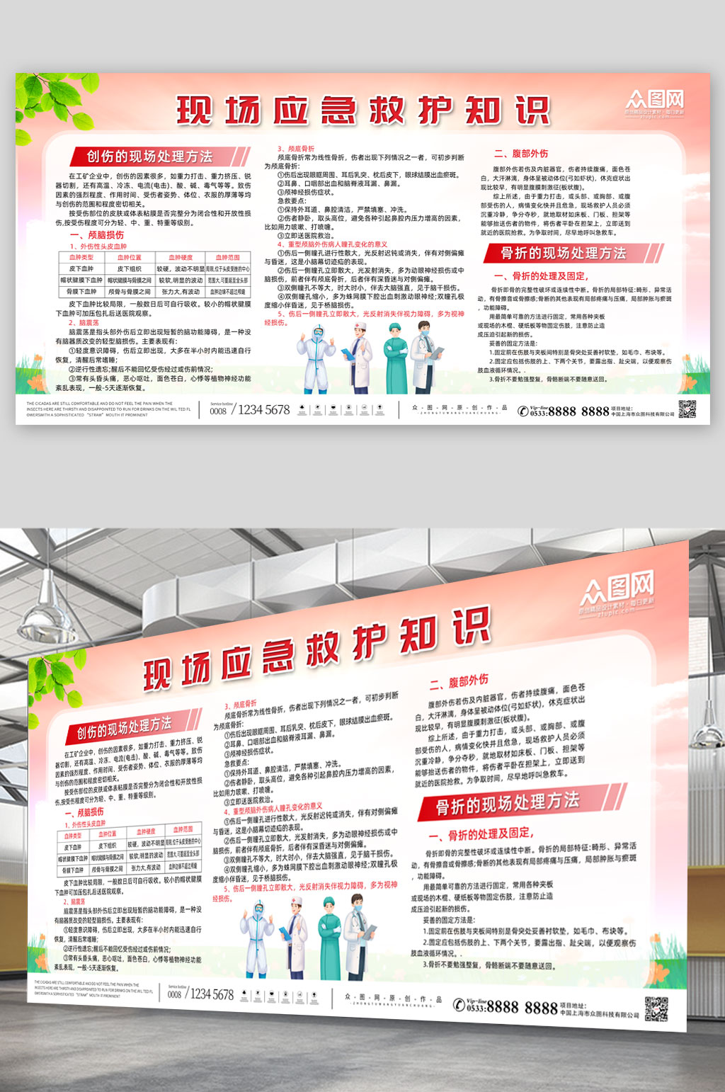 創(chuàng)傷應(yīng)急救護(hù)知識展板素材