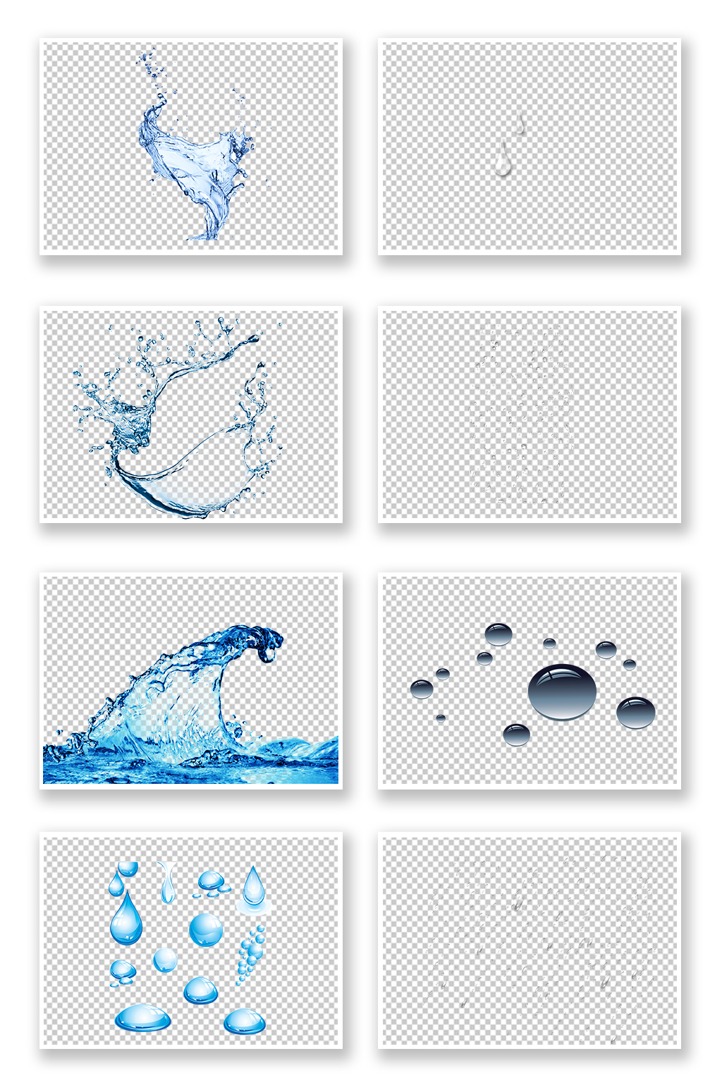 水波紋水花免扣素材素材