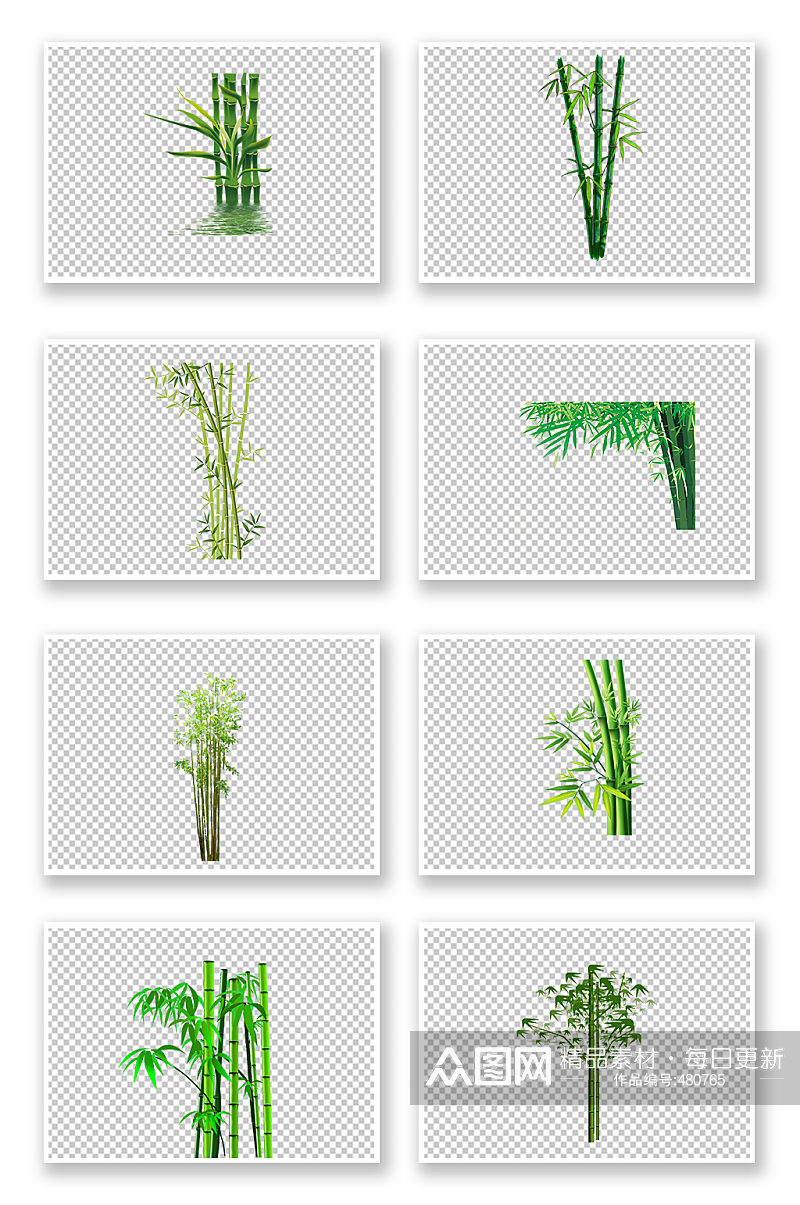 绿色竹子植物写实素材