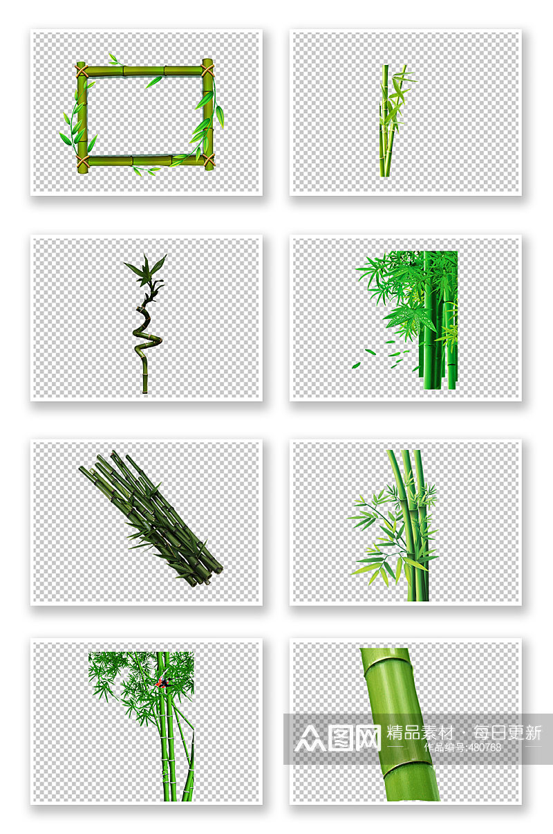 竹框传统竹子素材素材