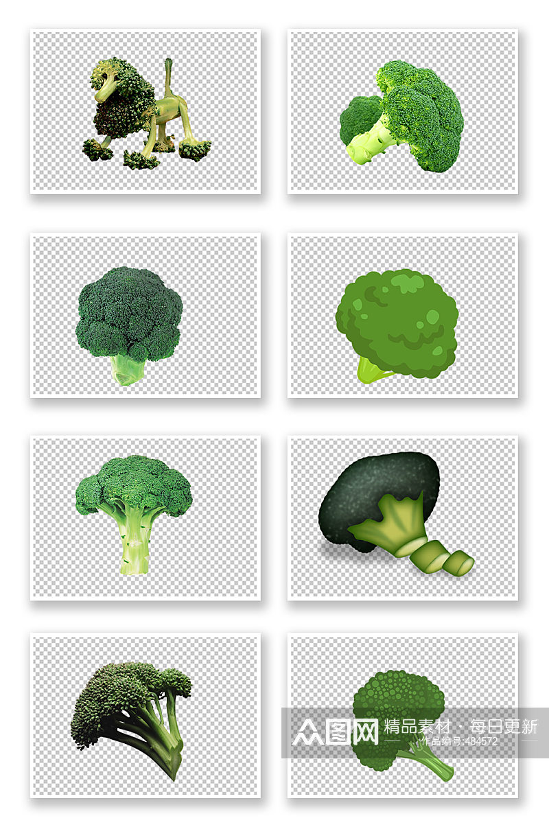 绿色蔬菜西蓝花花菜素材
