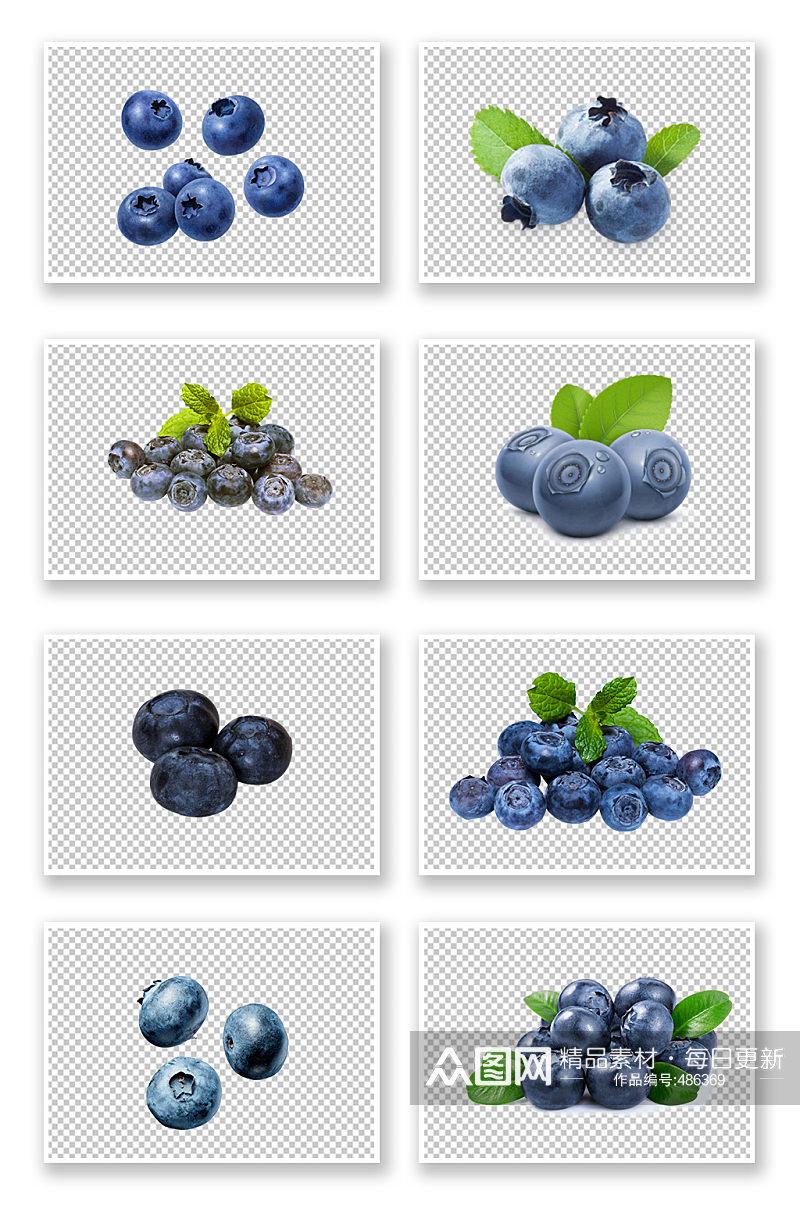 营养丰富绿色蓝莓素材