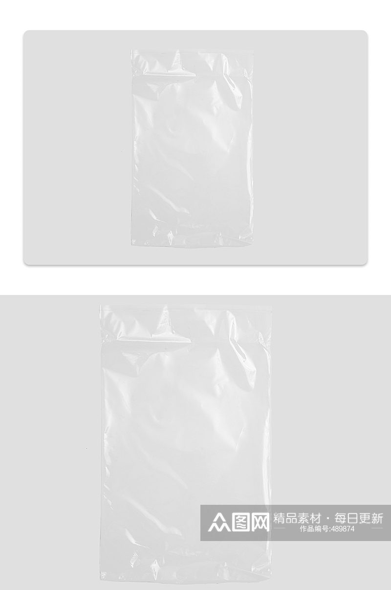 透明简约塑料袋样机素材