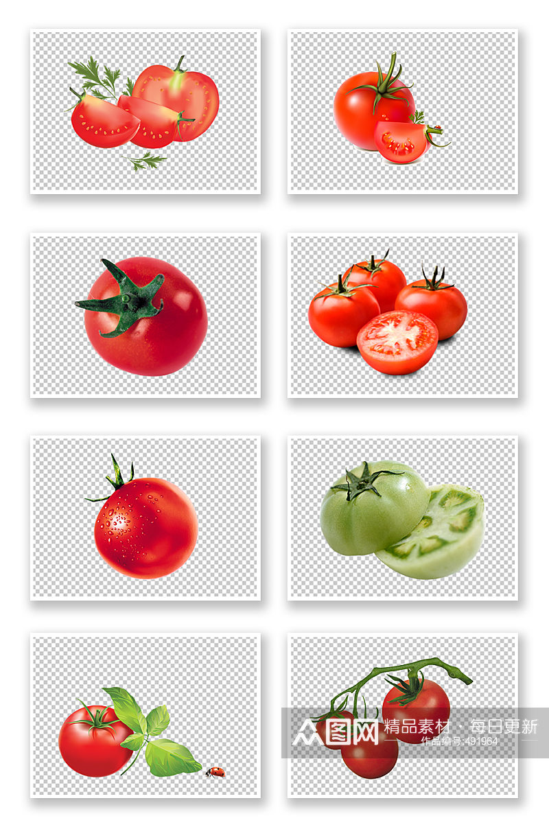 西红柿水果实拍展示素材