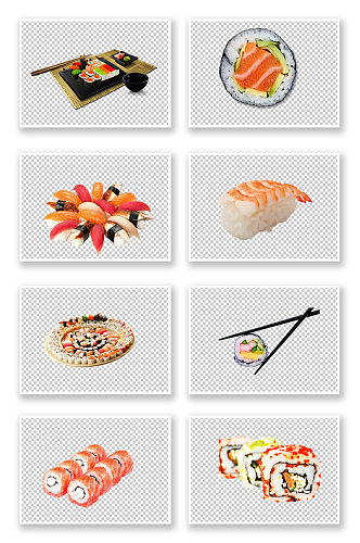 新鲜的寿司免抠图