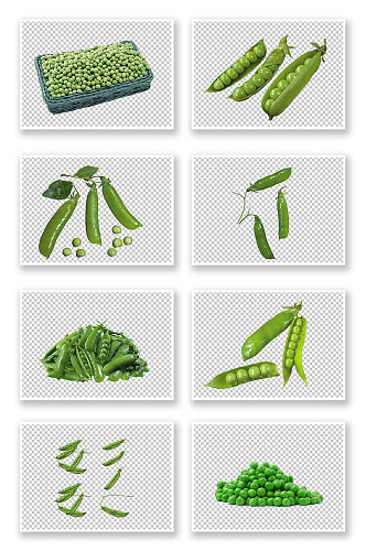 食材绿色豌豆元素