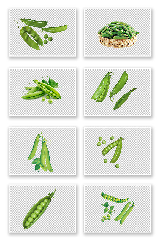 绿色新鲜蔬菜豌豆实拍